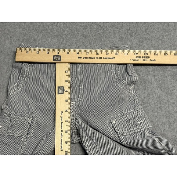 Greendog Cargo Shorts Boys 7 Blue White Pinstripe Twill Cotton Pockets Casual - Picture 5 of 9